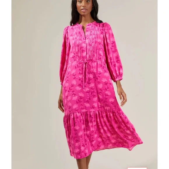 NWT Clever Floral Midi Dress 2X - Picture 5 of 9